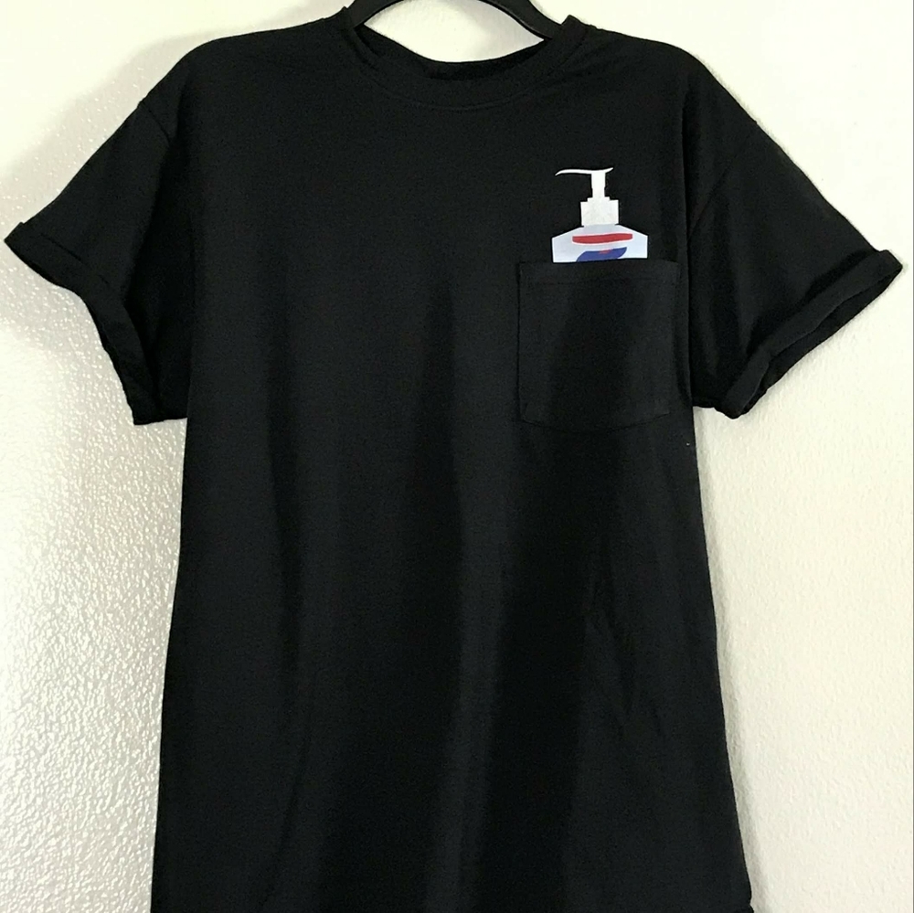 Unisex Sanitizer Pocket Cuff Sleeve Crewneck